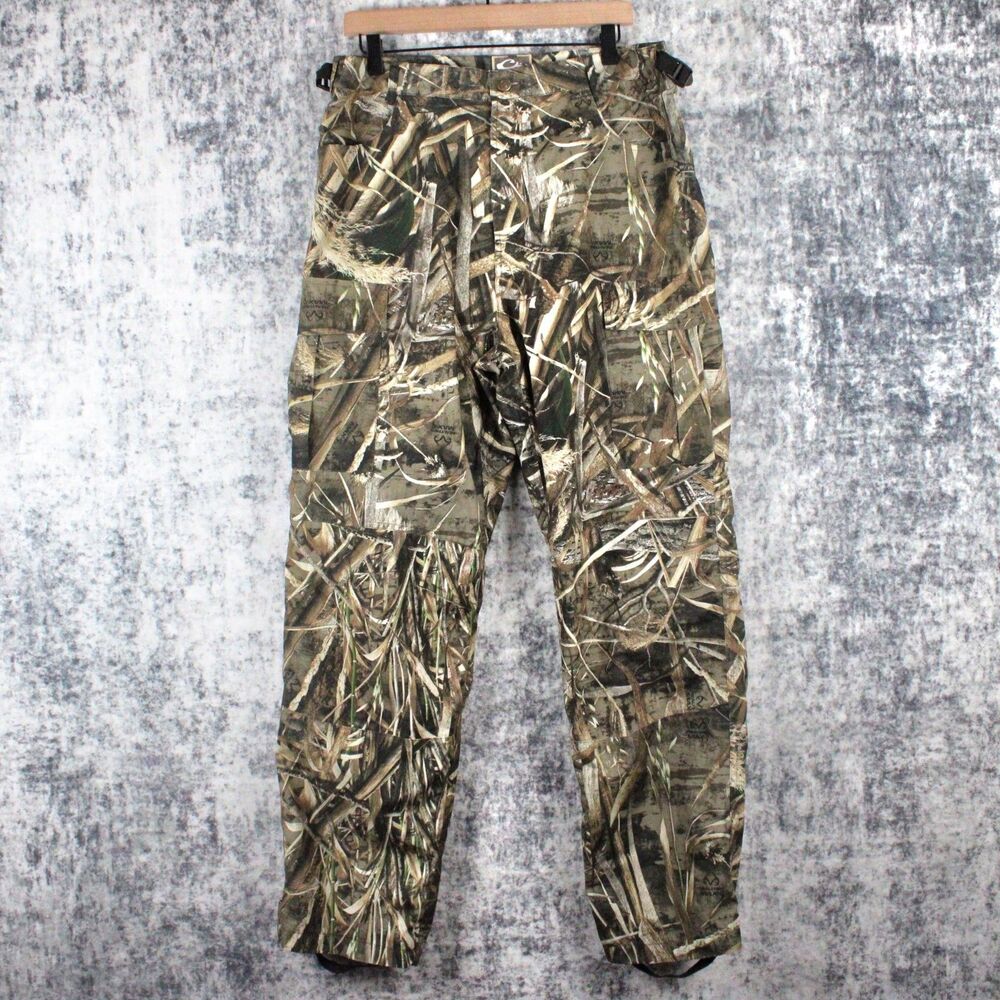 Drake Waterfowl Mens Size 32-34 Medium Hunting Pants Lined Realtree Max 5 Camo